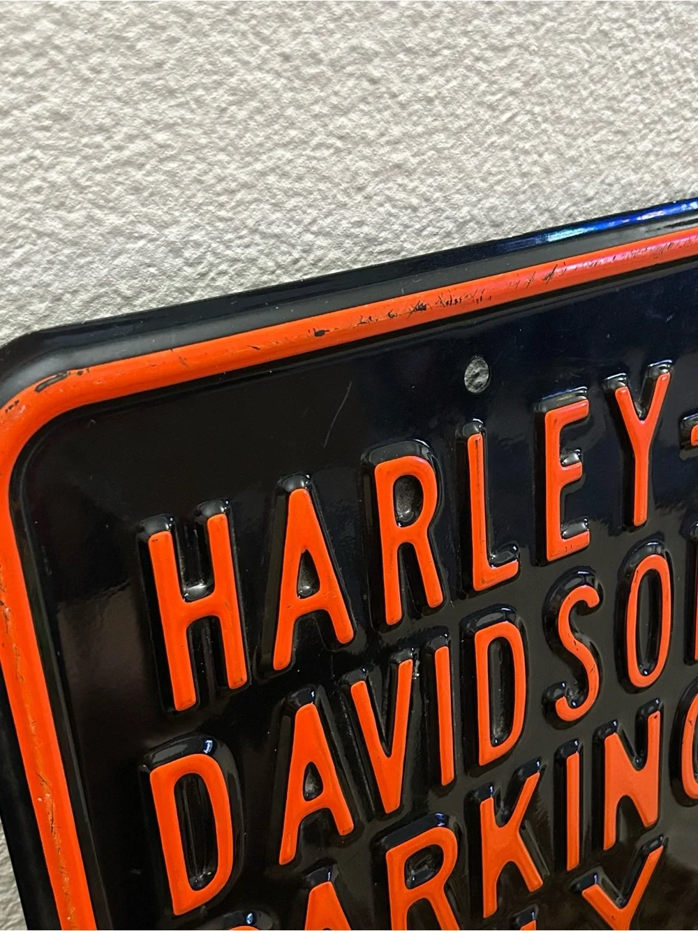 Vintage Harley Davidson Parking Only Heavy Steel Painted Sign 2005 Official H.D.